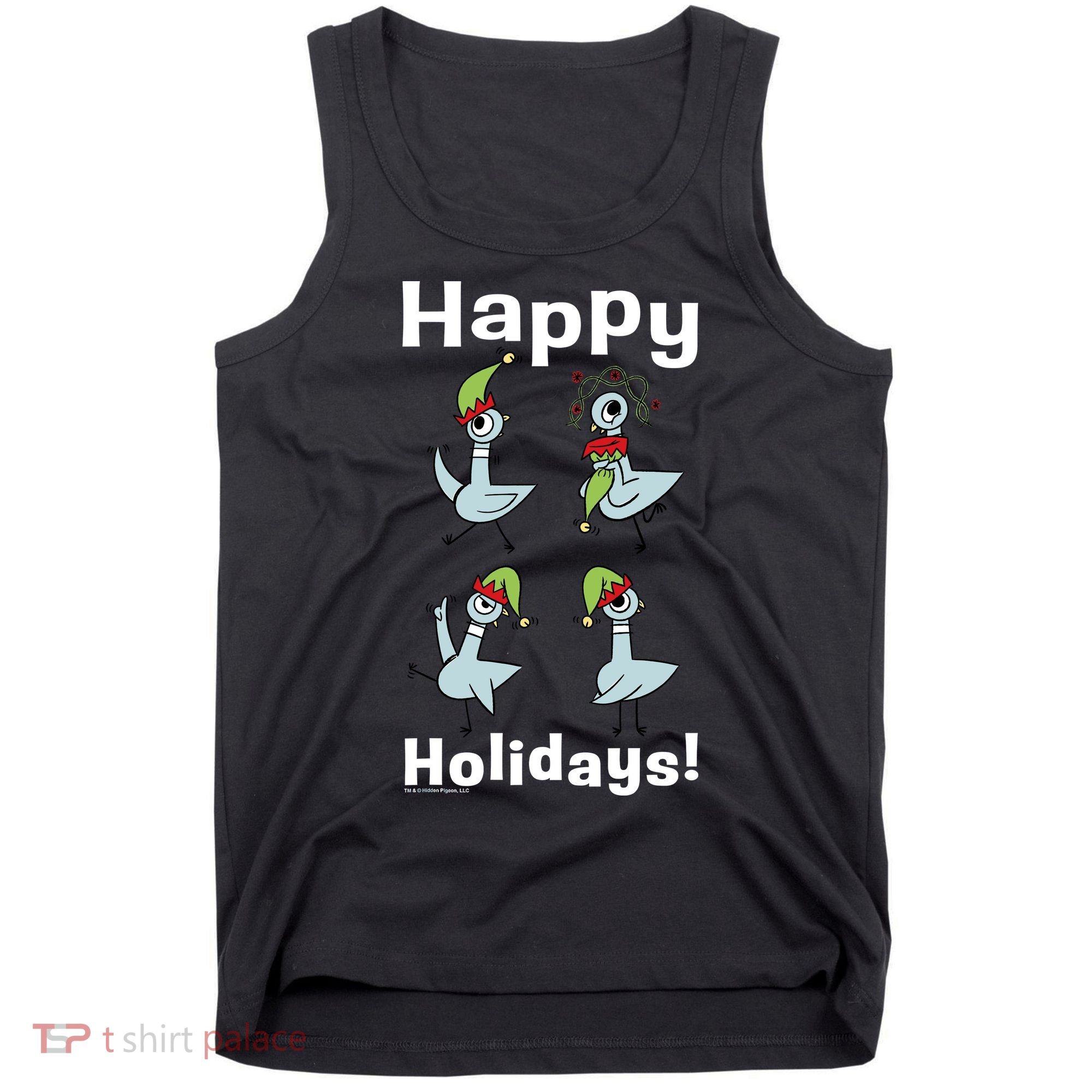 The Pigeon Happy Holidays Christmas Pigeon Tank Top