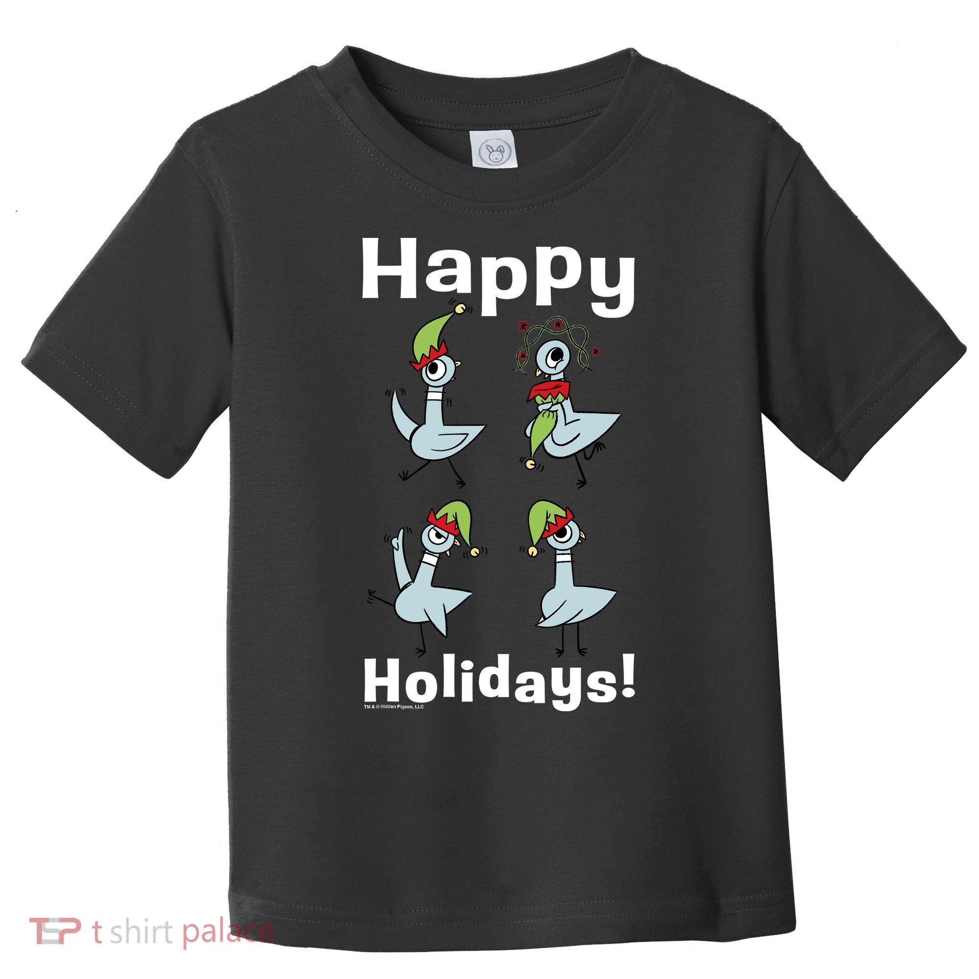The Pigeon Happy Holidays Christmas Pigeon Toddler T-Shirt
