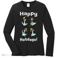 The Pigeon Happy Holidays Christmas Pigeon Women's Long Sleeve Shirt thumb 0