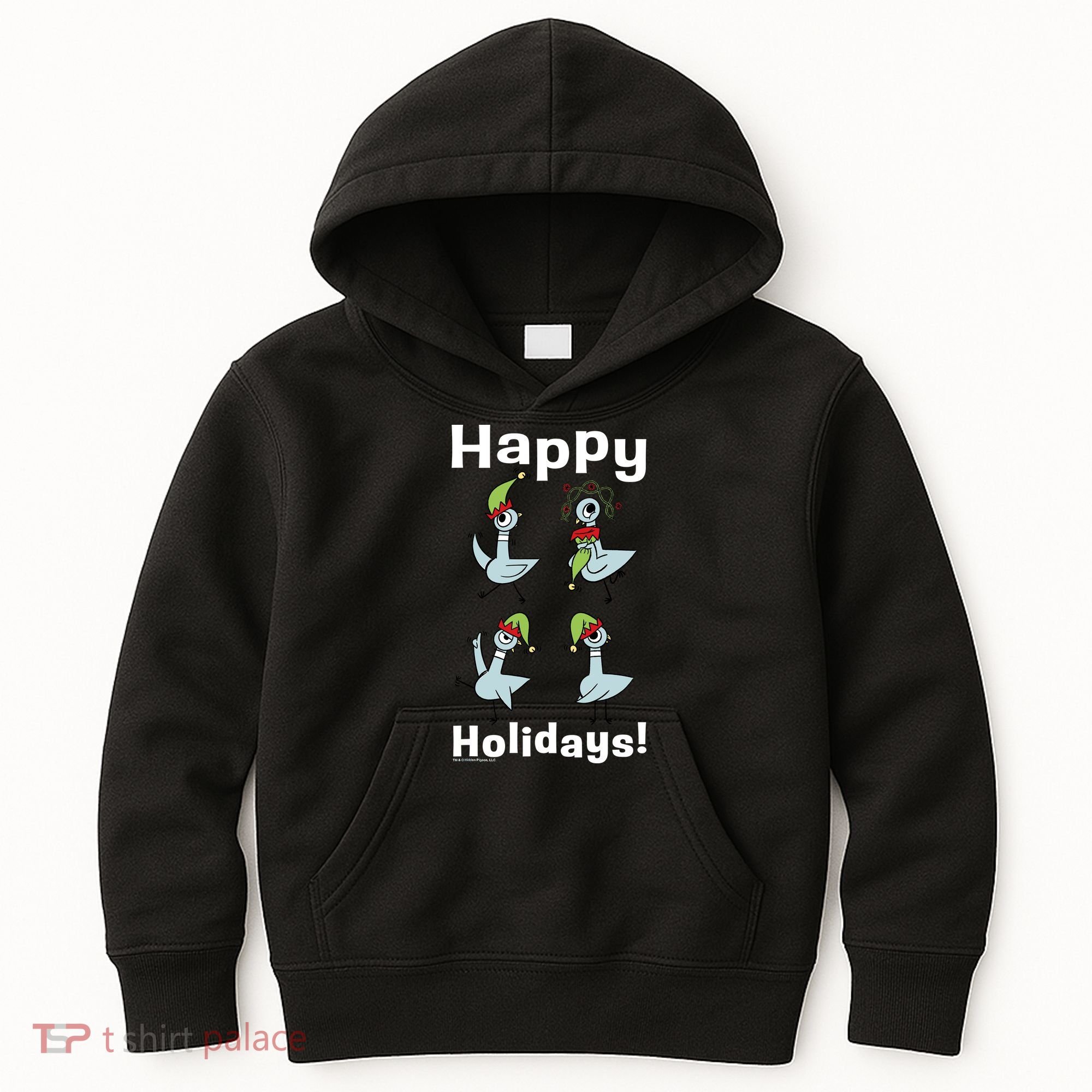 The Pigeon Happy Holidays Christmas Pigeon Kids Hoodie