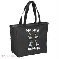 The Pigeon Happy Holidays Christmas Pigeon Tote Bag thumb 2