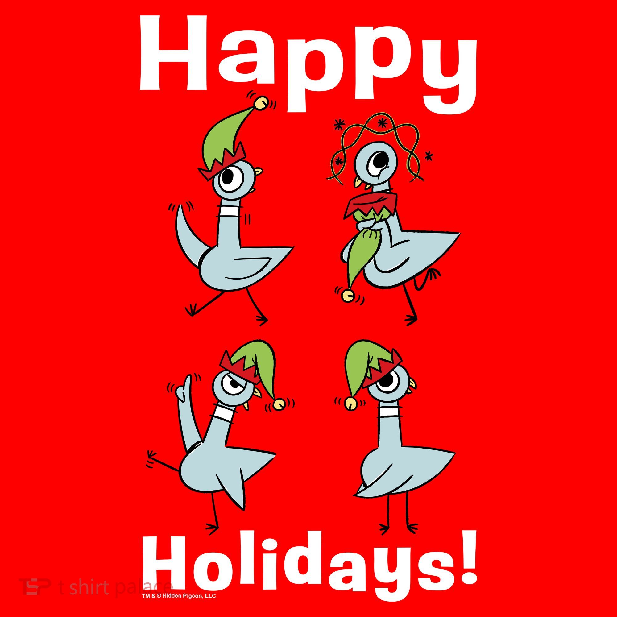 The Pigeon Happy Holidays Christmas Pigeon Santa Hat
