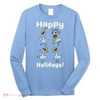 The Pigeon Happy Holidays Christmas Pigeon Long Sleeve Shirt thumb 0