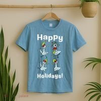 The Pigeon Happy Holidays Christmas Pigeon T-Shirt thumb 2