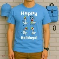 The Pigeon Happy Holidays Christmas Pigeon T-Shirt thumb 5
