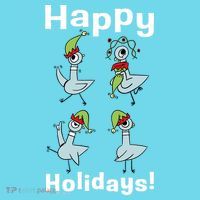 The Pigeon Happy Holidays Christmas Pigeon T-Shirt thumb 6