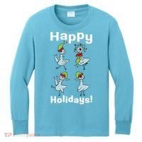The Pigeon Happy Holidays Christmas Pigeon Kids Long Sleeve Shirt thumb 0