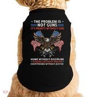 The Problem Is Not Guns ItS Hearts Without God Doggie Tank thumb 0