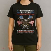The Problem Is Not Guns ItS Hearts Without God T-Shirt thumb 4