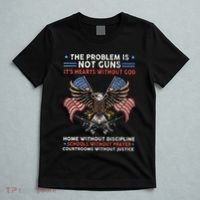 The Problem Is Not Guns ItS Hearts Without God T-Shirt thumb 5