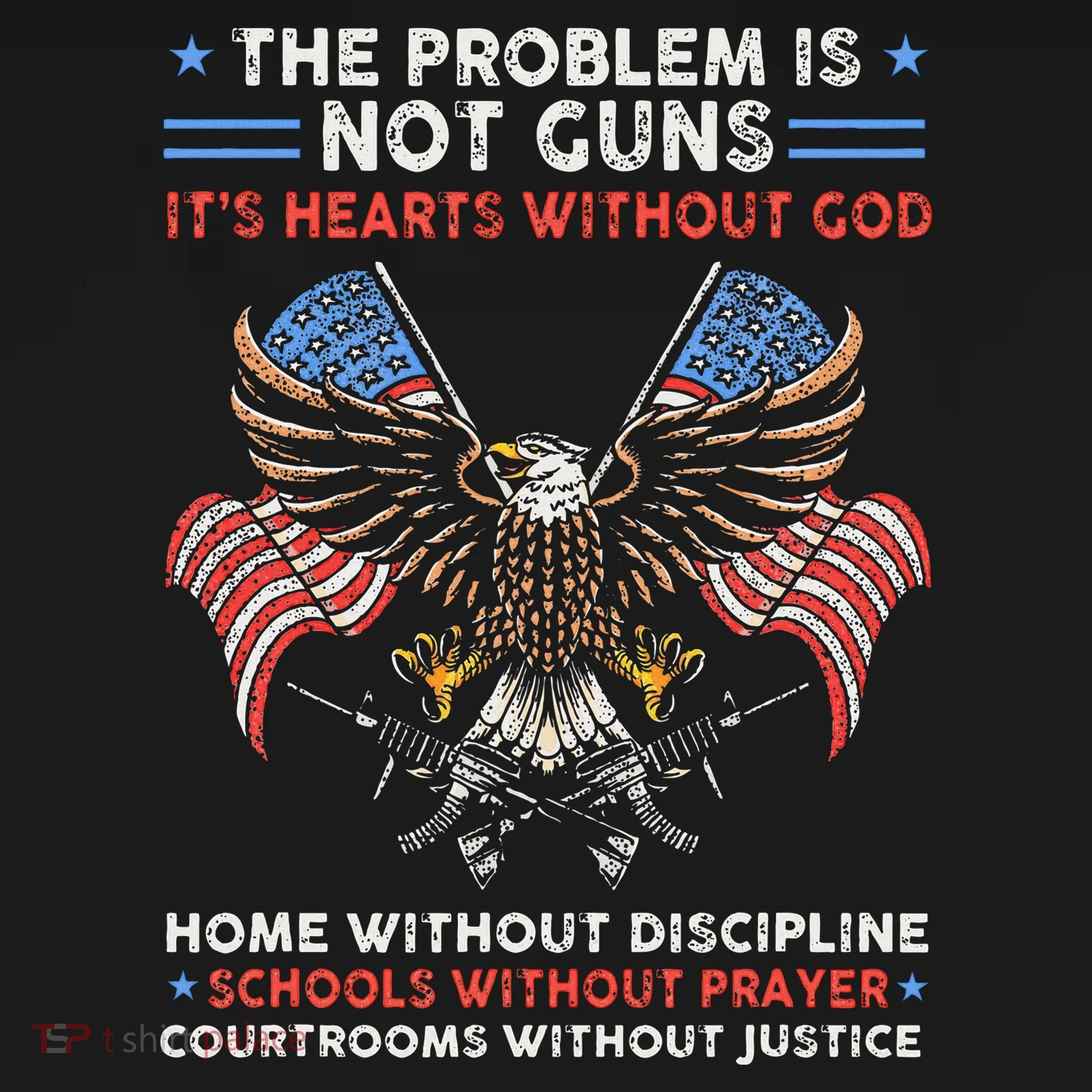 The Problem Is Not Guns ItS Hearts Without God Button