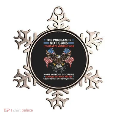 The Problem Is Not Guns ItS Hearts Without God Ornament