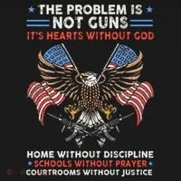 The Problem Is Not Guns ItS Hearts Without God Ornament thumb 1