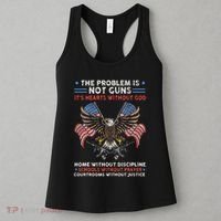The Problem Is Not Guns ItS Hearts Without God Women's Tank Top thumb 3