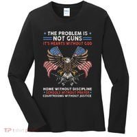 The Problem Is Not Guns ItS Hearts Without God Women's Long Sleeve Shirt thumb 0