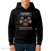 The Problem Is Not Guns ItS Hearts Without God Kids Hoodie thumb 4