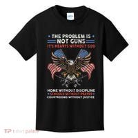 The Problem Is Not Guns ItS Hearts Without God Kids T-Shirt thumb 0
