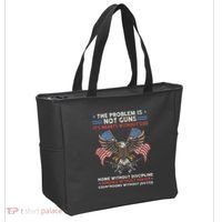 The Problem Is Not Guns ItS Hearts Without God Tote Bag thumb 2