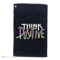 Think Positive Inspirational Golf Towel thumb 0