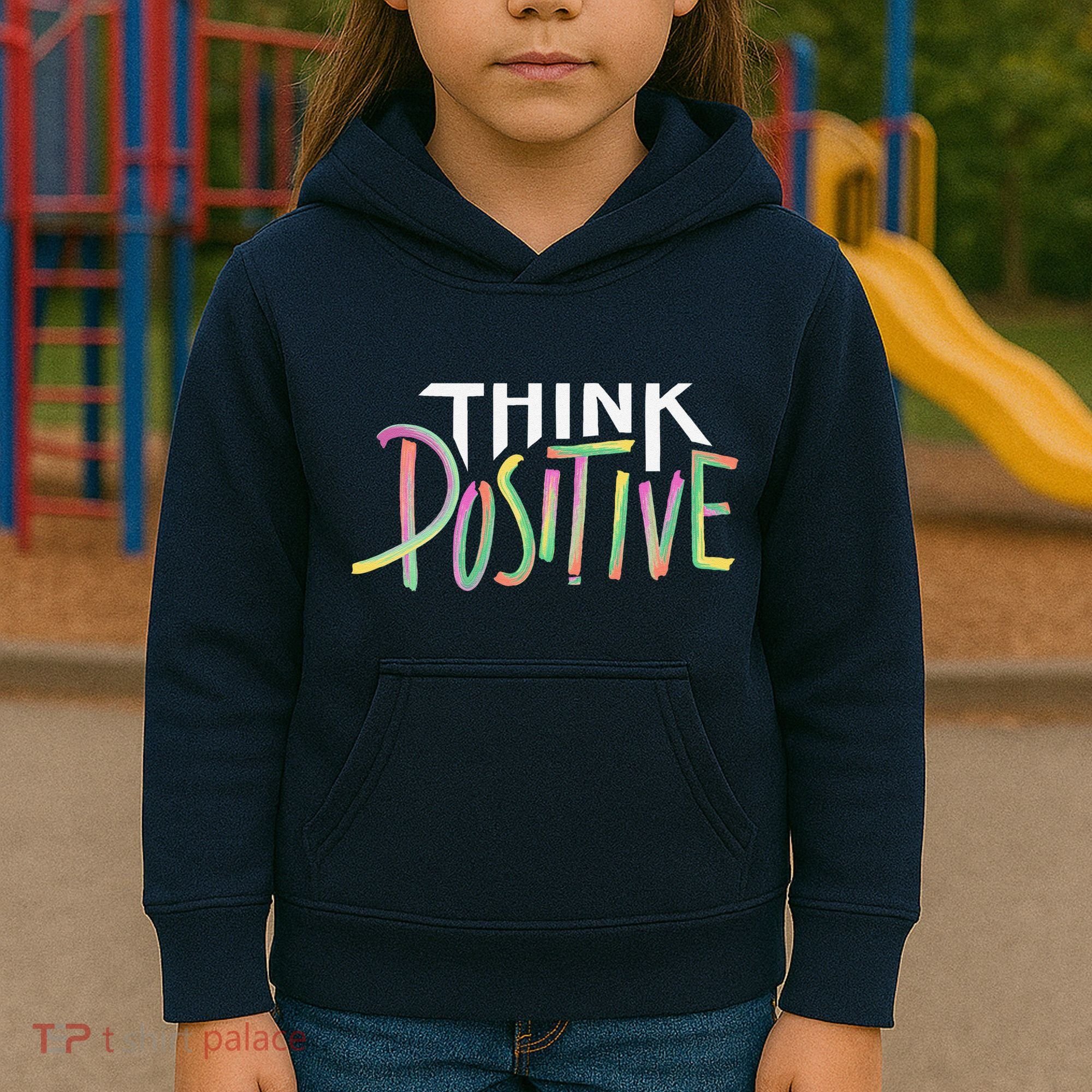 Think Positive Inspirational Kids Hoodie