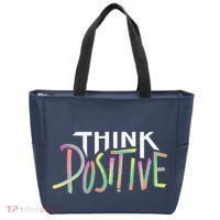 Think Positive Inspirational Tote Bag thumb 0