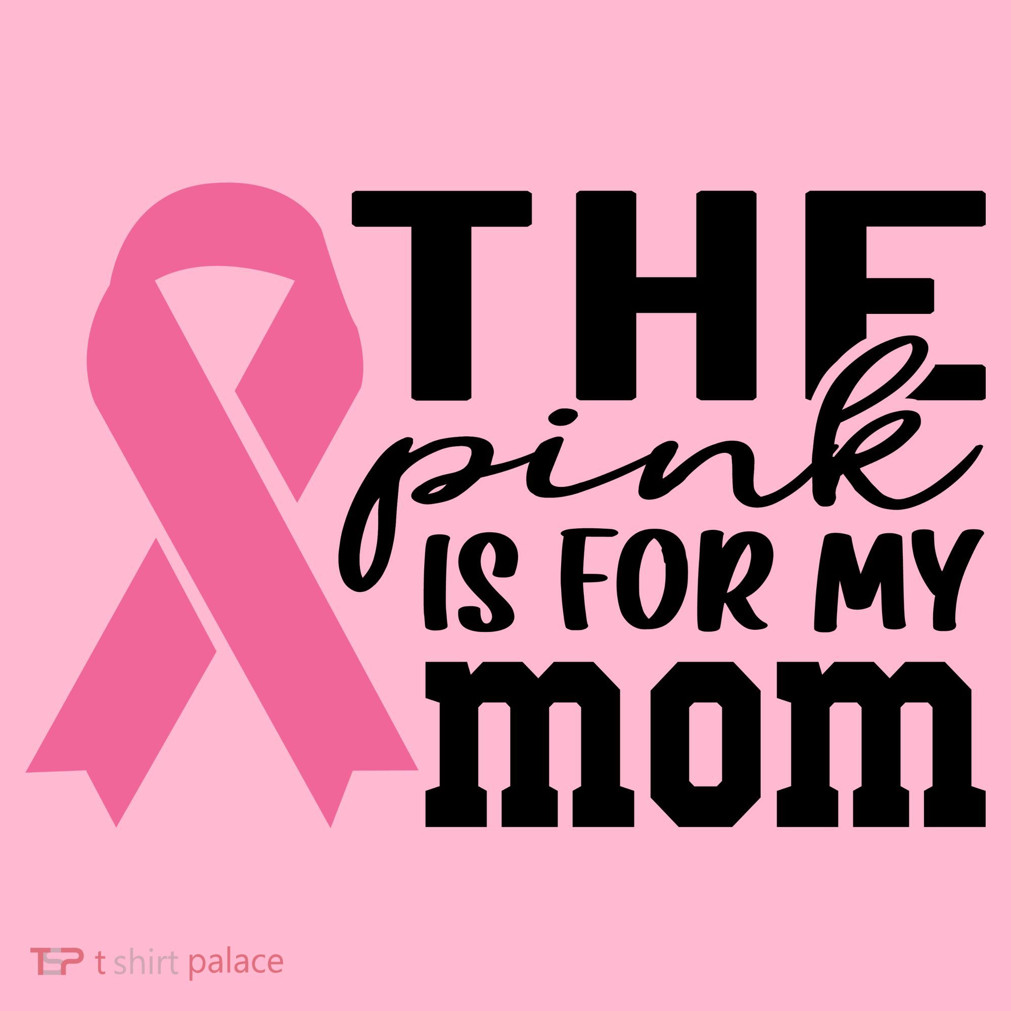 The Pink Is For My Mom Breast Cancer Awareness Coaster