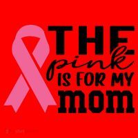 The Pink Is For My Mom Breast Cancer Awareness Santa Hat thumb 1