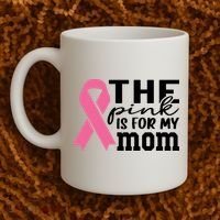 The Pink Is For My Mom Breast Cancer Awareness Coffee Mug thumb 2