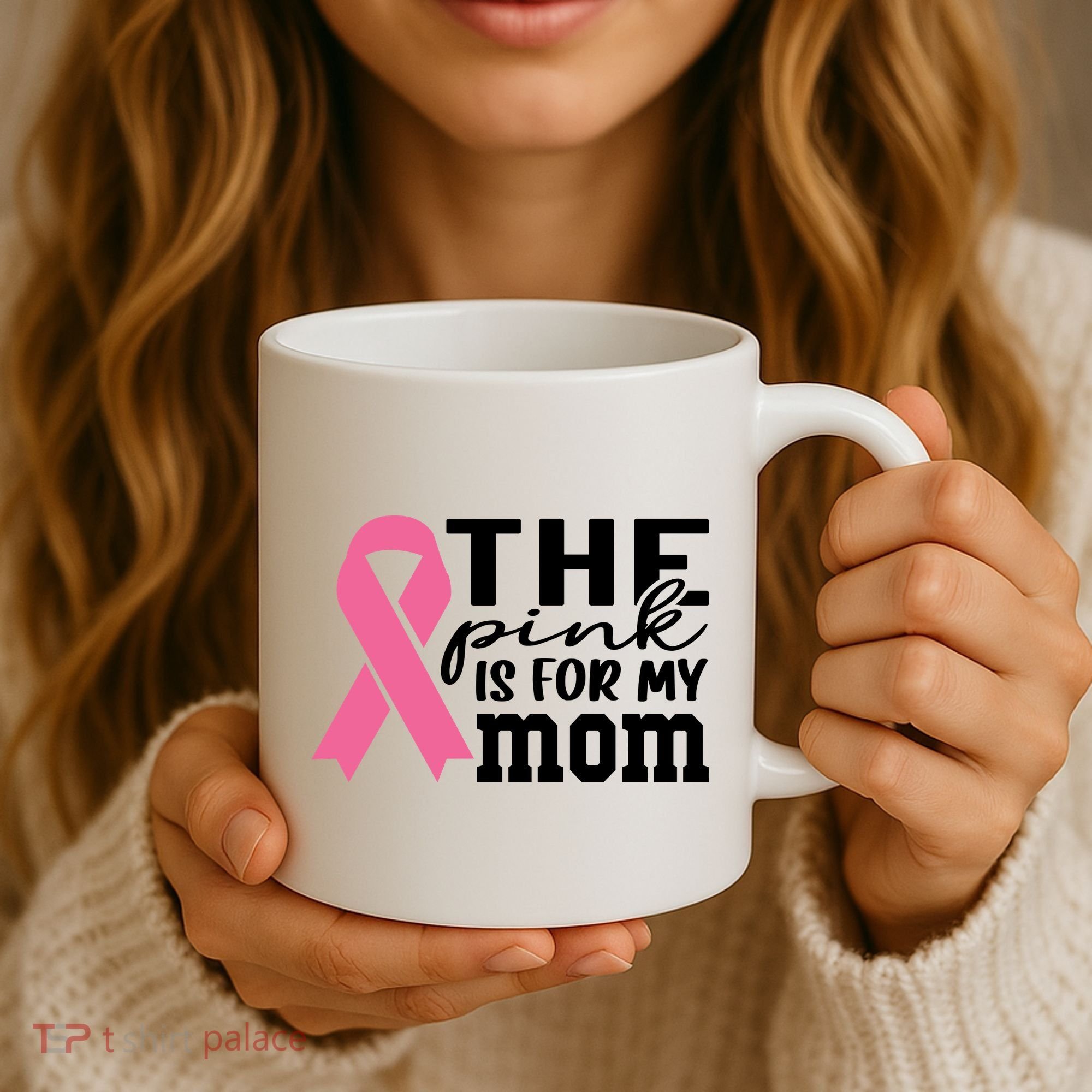 The Pink Is For My Mom Breast Cancer Awareness Coffee Mug