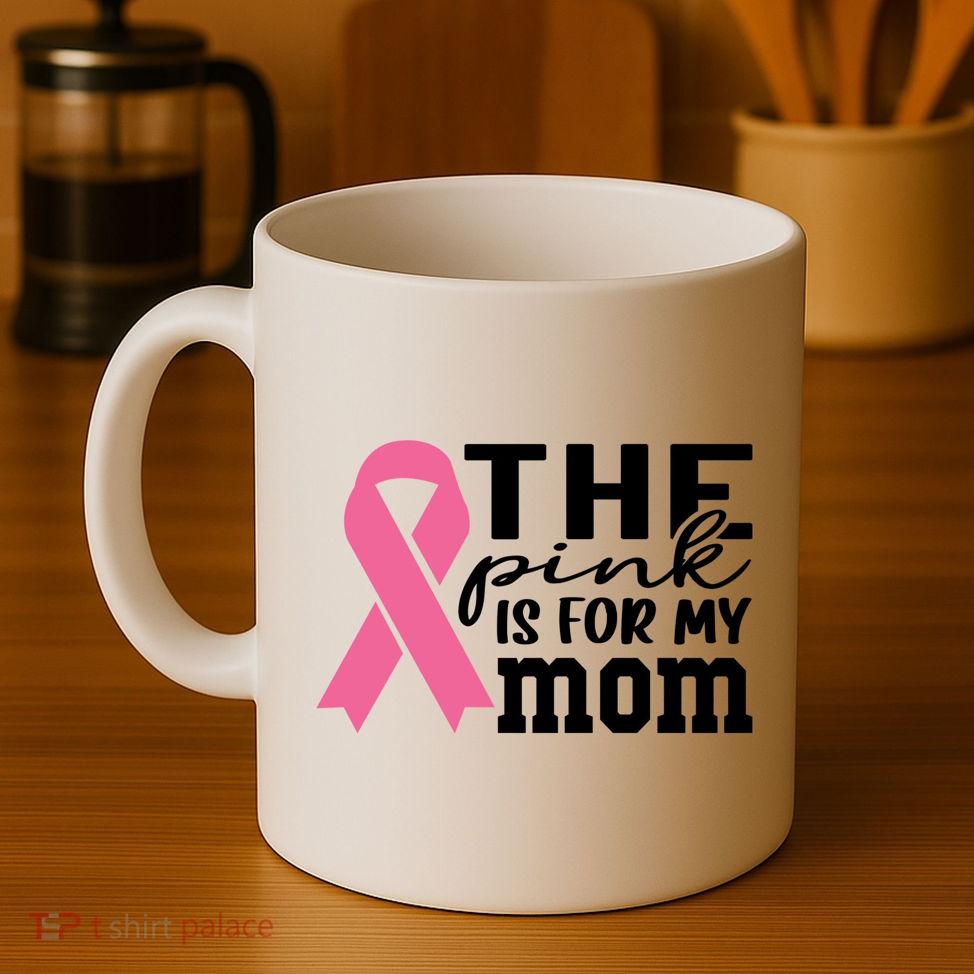 The Pink Is For My Mom Breast Cancer Awareness Coffee Mug