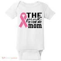 The Pink Is For My Mom Breast Cancer Awareness Baby Bodysuit thumb 0
