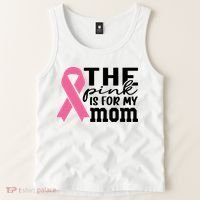 The Pink Is For My Mom Breast Cancer Awareness Tank Top thumb 2