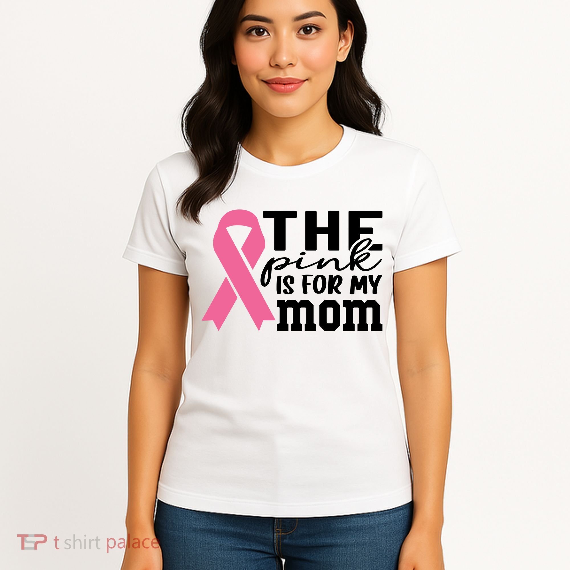 The Pink Is For My Mom Breast Cancer Awareness Women's T-Shirt