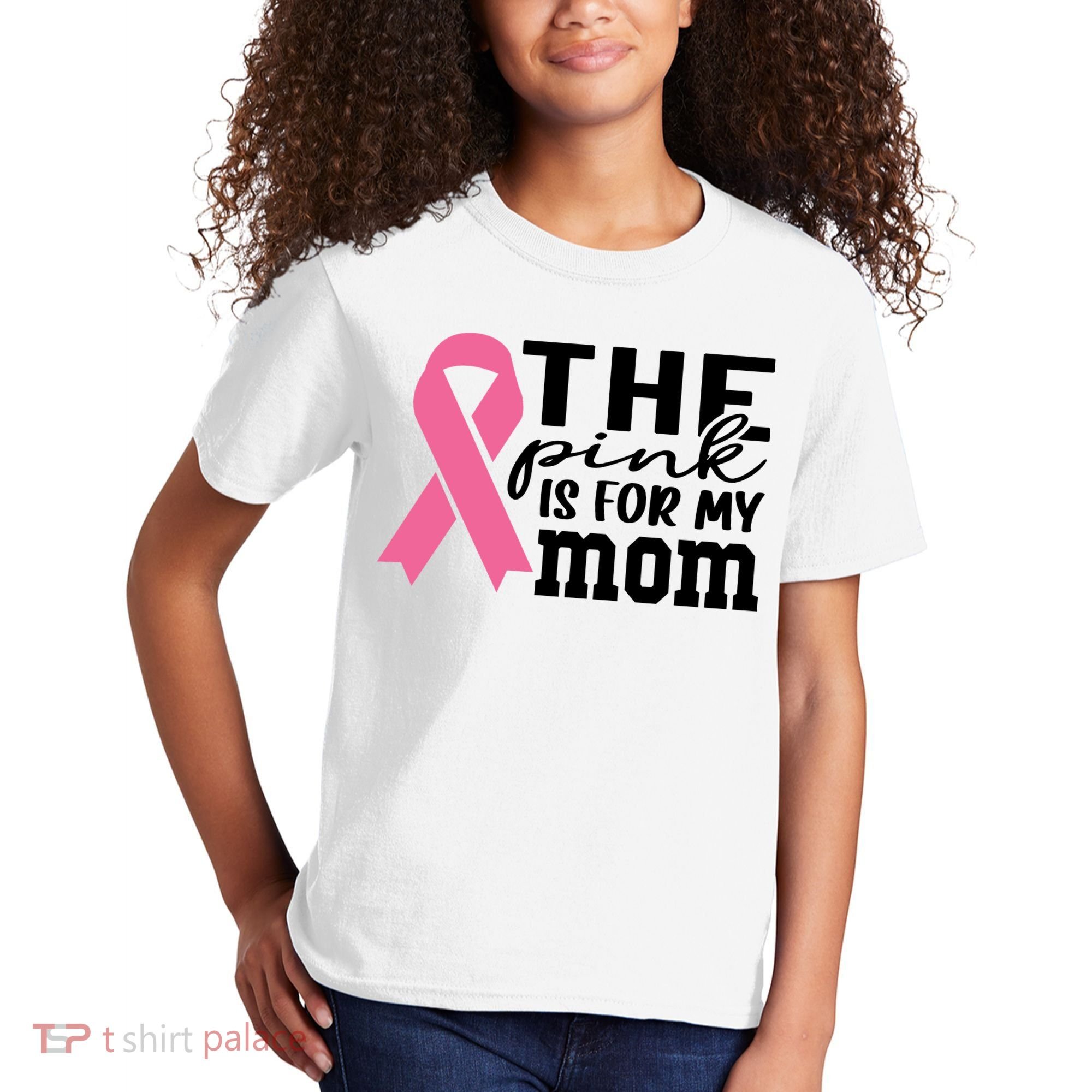 The Pink Is For My Mom Breast Cancer Awareness Kids T-Shirt