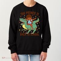 The Prince Is Back To School Dinosaur Dab Women's Sweatshirt thumb 0