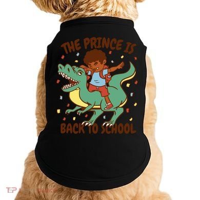 The Prince Is Back To School Dinosaur Dab Doggie Tank