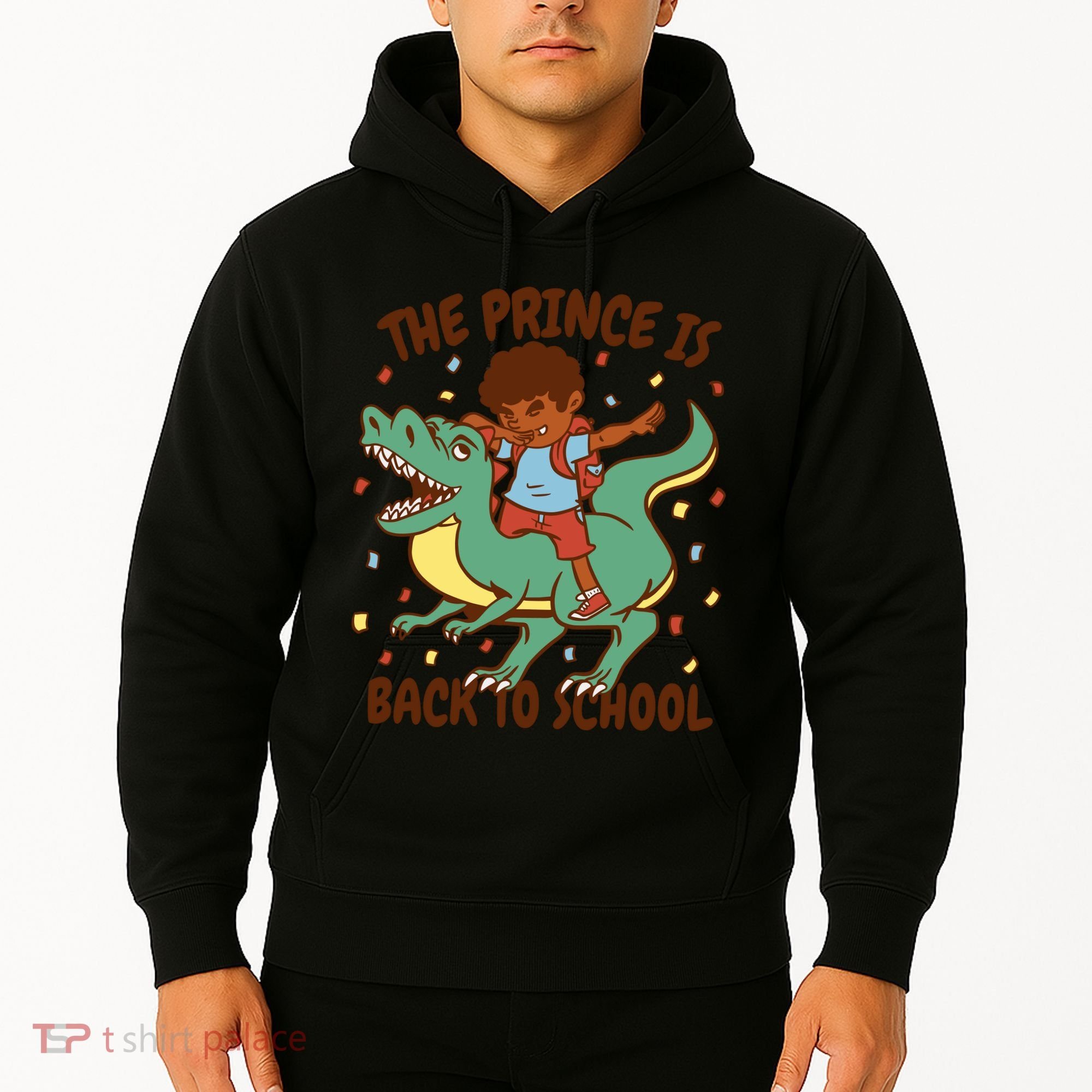The Prince Is Back To School Dinosaur Dab Hoodie