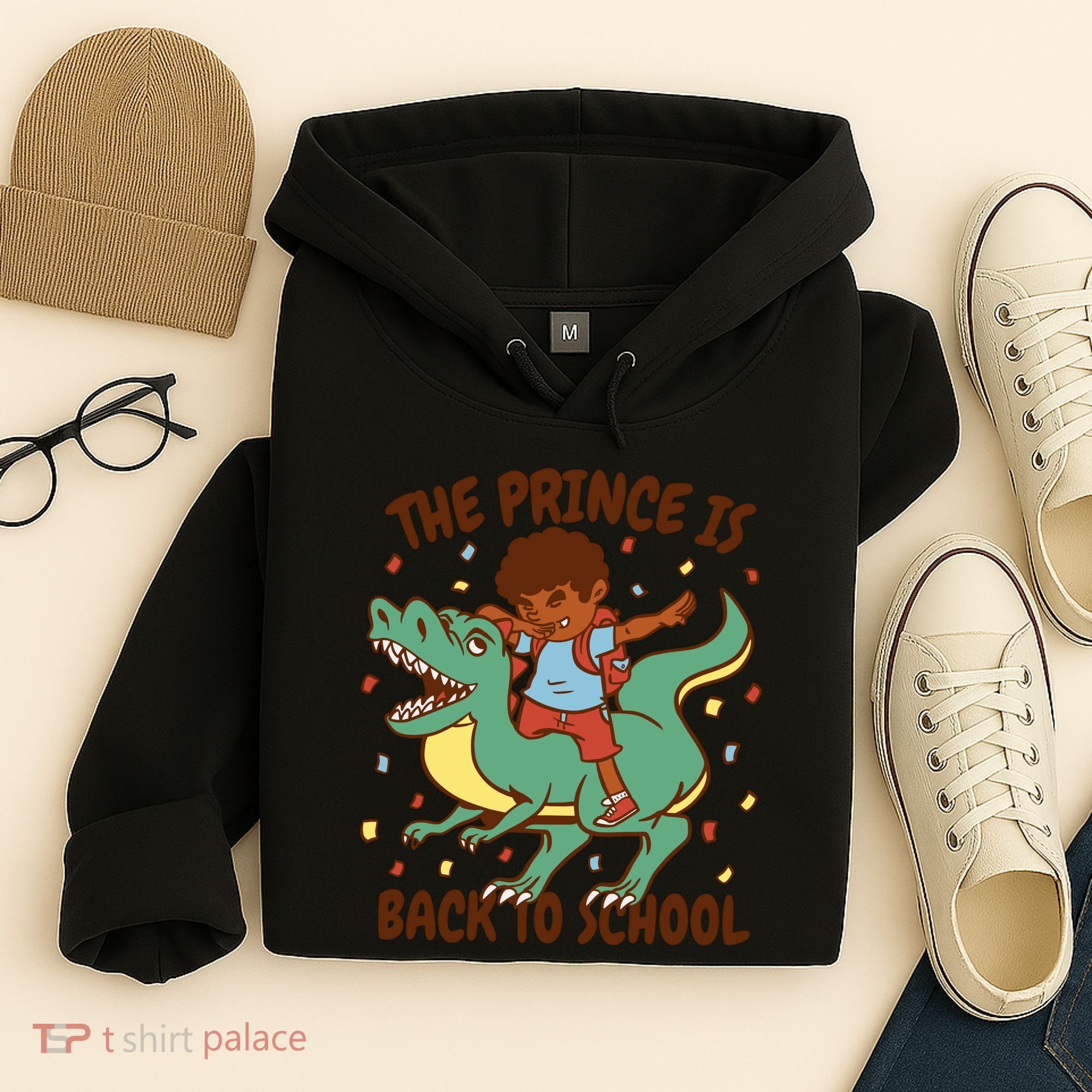 The Prince Is Back To School Dinosaur Dab Hoodie