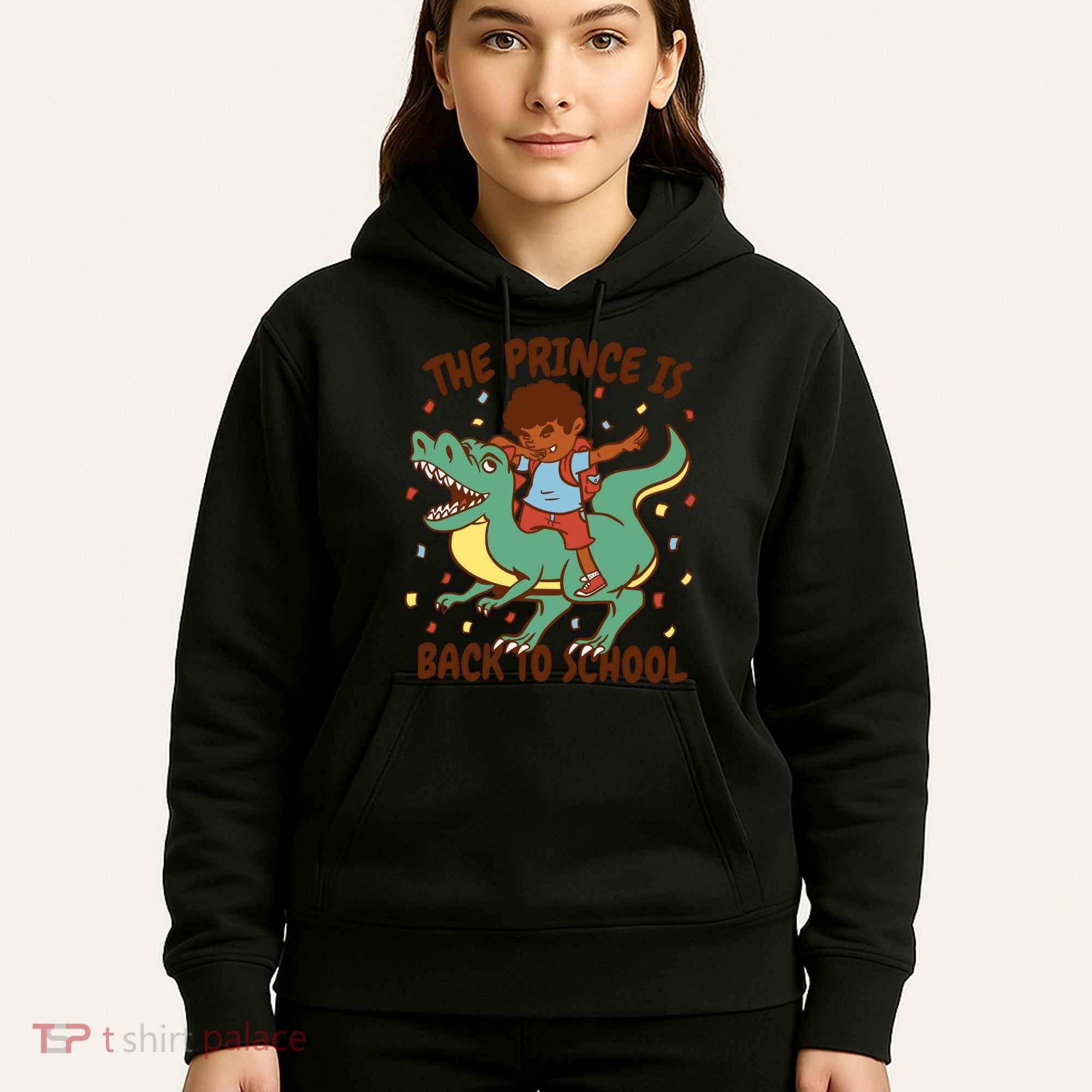 The Prince Is Back To School Dinosaur Dab Hoodie