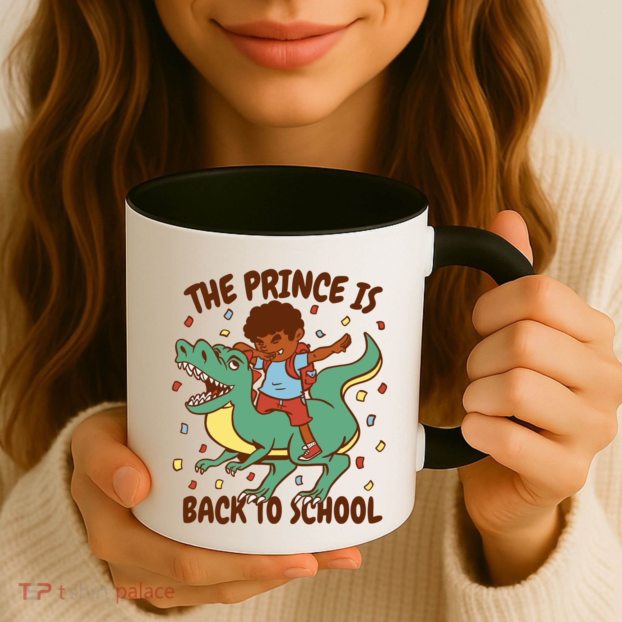The Prince Is Back To School Dinosaur Dab Coffee Mug