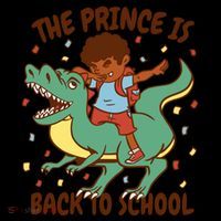 The Prince Is Back To School Dinosaur Dab Coffee Mug thumb 5
