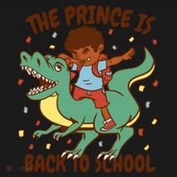 The Prince Is Back To School Dinosaur Dab Mousepad thumb 1