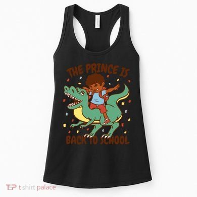 The Prince Is Back To School Dinosaur Dab Women's Tank Top