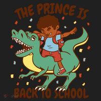 The Prince Is Back To School Dinosaur Dab Hat thumb 2