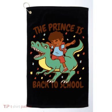 The Prince Is Back To School Dinosaur Dab Golf Towel