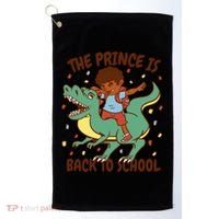 The Prince Is Back To School Dinosaur Dab Golf Towel thumb 0