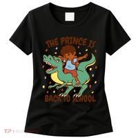 The Prince Is Back To School Dinosaur Dab Women's T-Shirt thumb 0