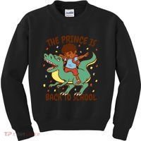The Prince Is Back To School Dinosaur Dab Kids Sweatshirt thumb 0