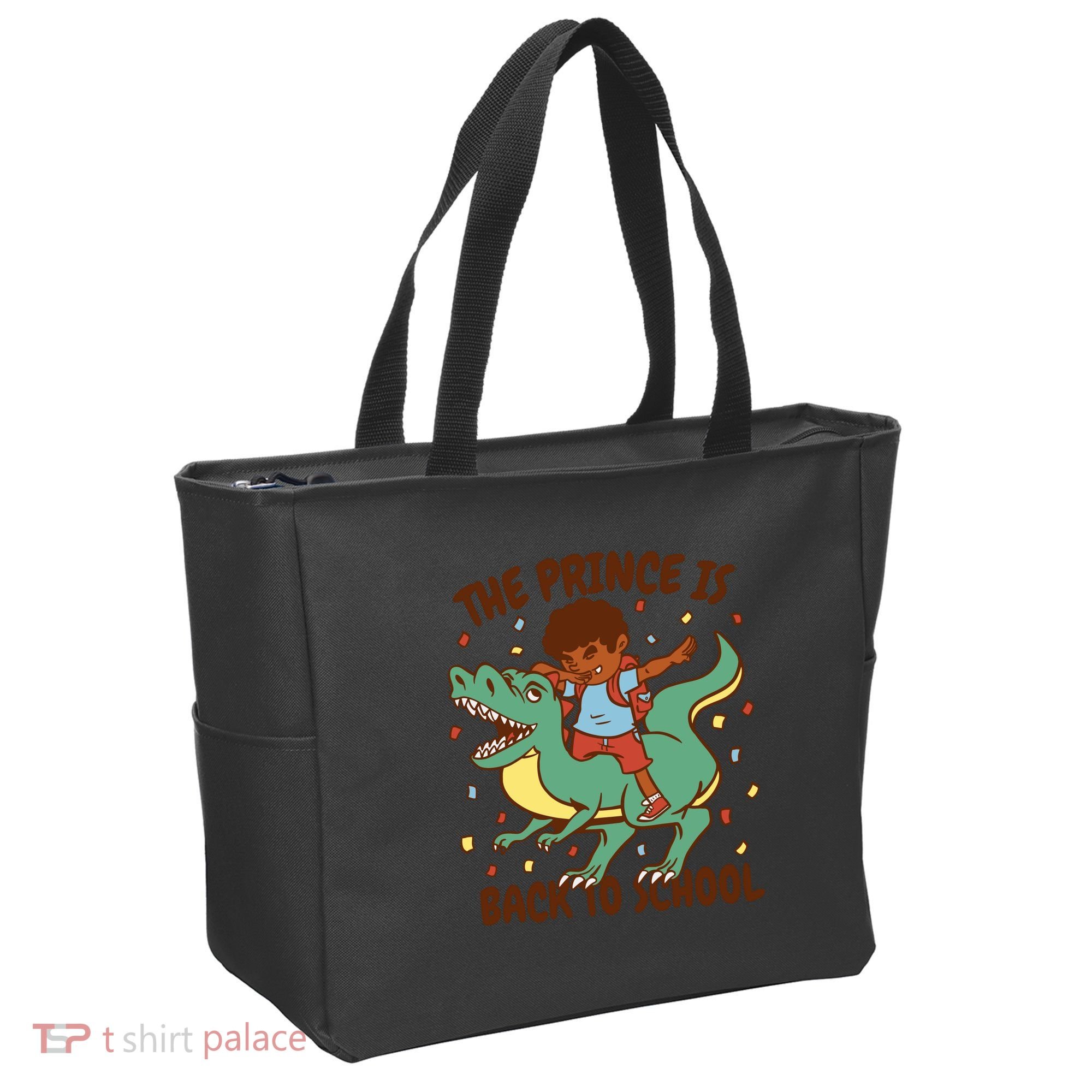 The Prince Is Back To School Dinosaur Dab Tote Bag