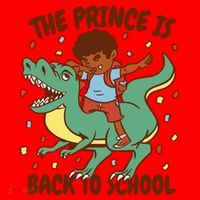 The Prince Is Back To School Dinosaur Dab Santa Hat thumb 1